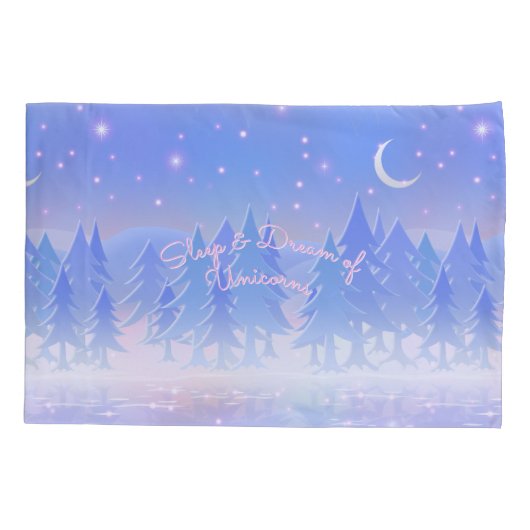 ミッドナイトユニコーンプリンセス凍っていレイクスウィートドリームズ 枕カバー (裏面)