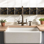 ミッドナイトラグジュアリーマーブルタイル タイル