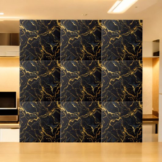 ミッドナイトラグジュアリーマーブルタイル タイル