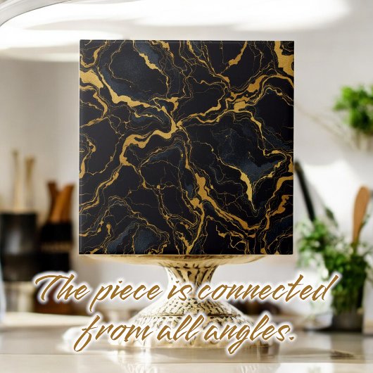 ミッドナイトラグジュアリーマーブルタイル タイル