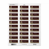 ミッドナイトレッド素朴ファームをテーマにした差出人住所 ラベル (フルシート)