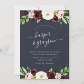 ミッドナイトロマンス結婚式招待状 招待状 (正面)