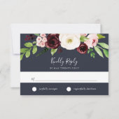 ミッドナイトロマンスRSVPカード 出欠カード (正面)