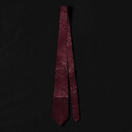 ミッドナイトワインロマンス | Dark Satiny グランジ Damask ネクタイ