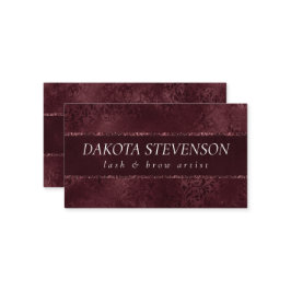 ミッドナイトワインロマンス | Dark Satiny グランジ Damask 名刺
