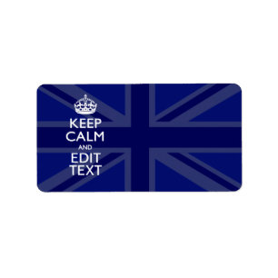 ミッドナイト保ブルーCalmとYour Text Union Jack ラベル