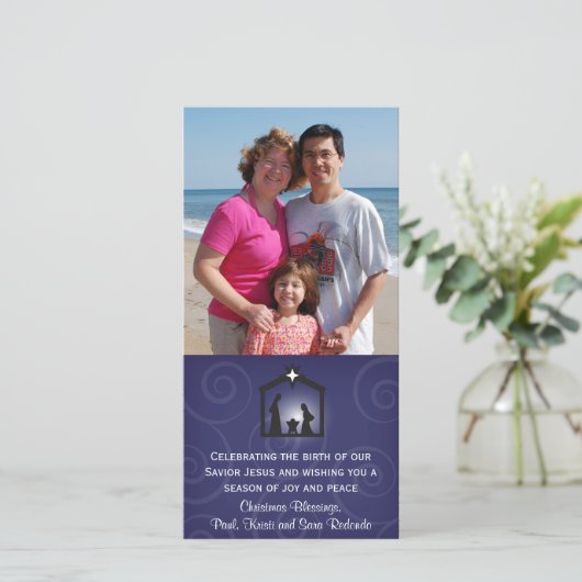 ミッドナイト出生クリスマスフォトカード シーズンカード (スタンド正面)