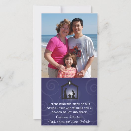 ミッドナイト出生クリスマスフォトカード シーズンカード (正面)