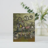 ミッドナイト墓地お洒落ハロウィーン 案内ポストカード (スタンド正面)