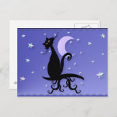 ミッドナイト子猫はがき ポストカード (正面/裏面)