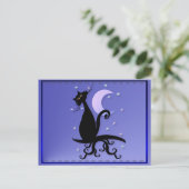 ミッドナイト子猫はがき ポストカード (スタンド正面)