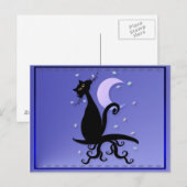 ミッドナイト子猫はがき ポストカード (正面/裏面)