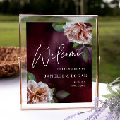 ミッドナイト庭園の結婚式披露宴ウェルカムサイン ポスター