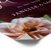 ミッドナイト庭園の結婚式披露宴ウェルカムサイン ポスター (角)