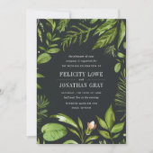 ミッドナイト庭園の結婚式招待状 招待状 (正面)