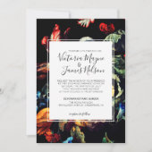 ミッドナイト庭園の結婚式招待状 招待状 (正面)