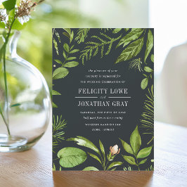 ミッドナイト庭園の結婚式招待状 招待状