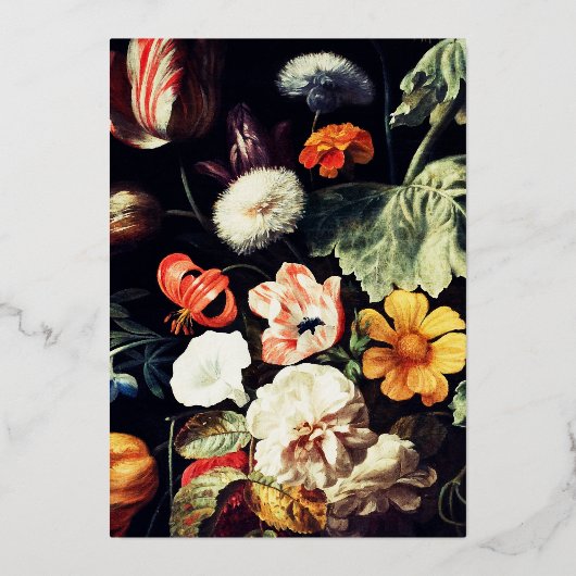 ミッドナイト庭園の結婚式招待状 箔招待状 (裏面)