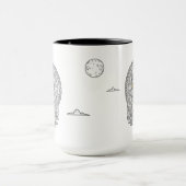 ミッドナイト注視点エクリプウォッチャーフクロウ マグカップ (中央)