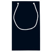 ミッドナイト無地のブルー スモールペーパーバッグ (裏面)