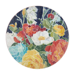 ミッドナイト花模様I カッティングボード