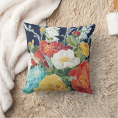 ミッドナイト花模様I クッション (ブランケット)