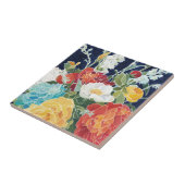 ミッドナイト花模様I タイル (側面)