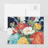 ミッドナイト花模様I ポストカード (正面/裏面)