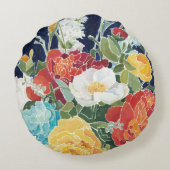 ミッドナイト花模様I ラウンドクッション (裏面)