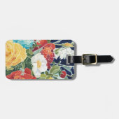 ミッドナイト花模様I ラゲッジタグ (正面横)