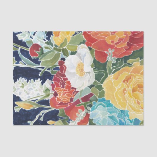 ミッドナイト花模様I 薄葉紙 (正面)