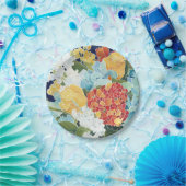 ミッドナイト花模様II ペーパープレート (パーティー)