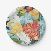 ミッドナイト花模様II ペーパープレート (正面)