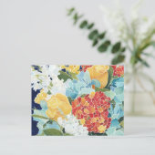 ミッドナイト花模様II ポストカード (スタンド正面)