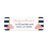 ミッドナイト赤面牡丹差出人住所ラベル ラベル (正面)