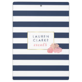 ミッドナイト赤面Peonyクリップボード クリップボード (裏面)