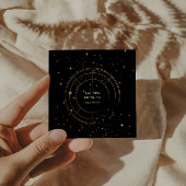 ミッドナイト金ゴールドスターホイールヨガスタジオ スクエア名刺