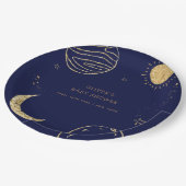 ミッドナイト銀河系アウタースペースボーイベビーシャワー ペーパープレート (アングル)