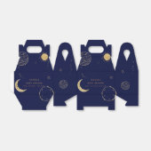 ミッドナイト銀河系ムーンスターボーイベビーシャワー フェイバーボックス (折り畳みなし)