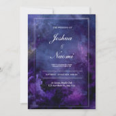 ミッドナイト銀河系結婚式招待状 招待状 (正面)