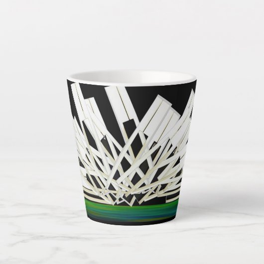 ミッドナイト鍵アクセント枕 カフェラテマグ (正面)