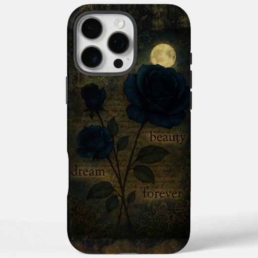 ミッドナイト開花ゴシックバラヴィンテージ Case-Mate iPhoneケース (裏面)