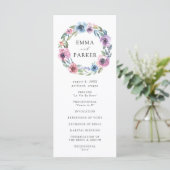 ミッドナイト開花フローラリース |の結婚式 プログラム (スタンド正面)