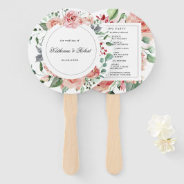 ミッドナイト開花フローラ結婚式 プログラムハンドファン ハンドファン