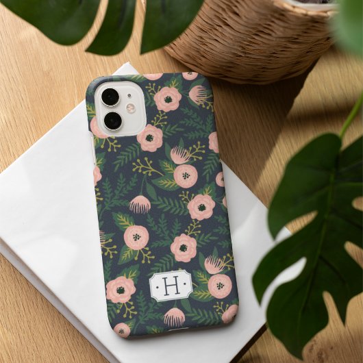 ミッドナイト開花モノグラム Case-Mate iPhoneケース