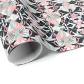 ミッドナイト開花ヴァレンティーンズデイラッピング紙 ラッピングペーパー (ロールコーナー)