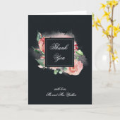 ミッドナイト開花感謝していフローラあなたが折り畳んだカード カード (黄色い花)