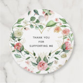 ミッドナイト開花手作りラブハートフローラ フェイバータグ (裏面)