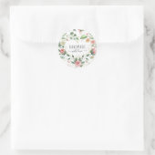 ミッドナイト開花手作りラブハートフローラ ラウンドシール (バッグ)