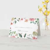 ミッドナイト開花春結婚フローラズプレイス カード (黄色い花)